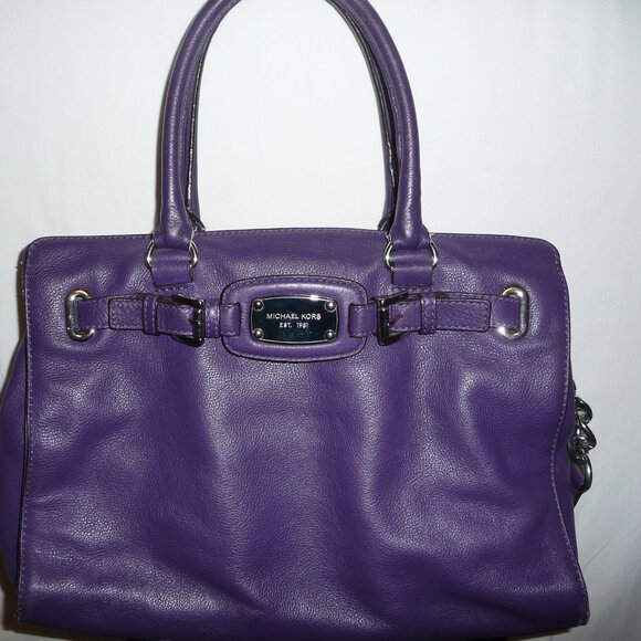 Michael Kors Plum Purple Crossbody Purse - Picture 1 of 11